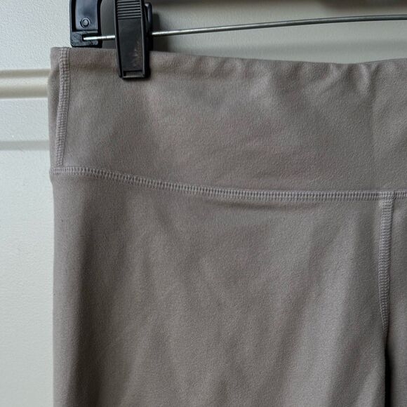 Alo Yoga High-Waist Solid Vapor Leggings Taupe Sz L Full Length 29” Inseam Gym - Picture 2 of 7